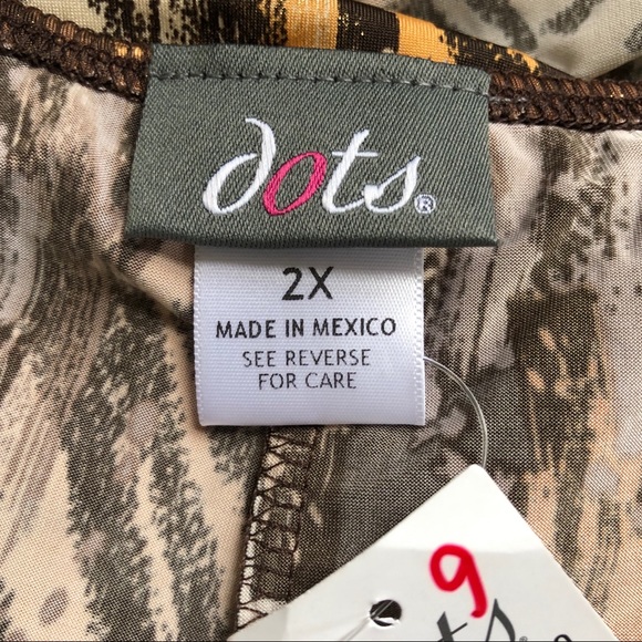 Dots 2X Animal Print Halter Top w/ Triangle NWT - Picture 4 of 8